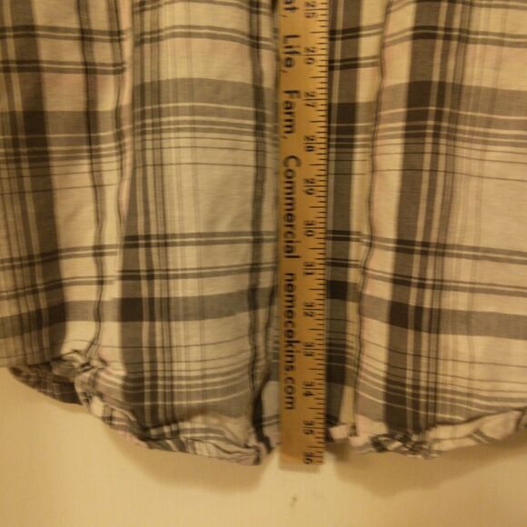 The North Face Valley shirt dress womens M Medium gray plaid long sleeve camp - Picture 5 of 10